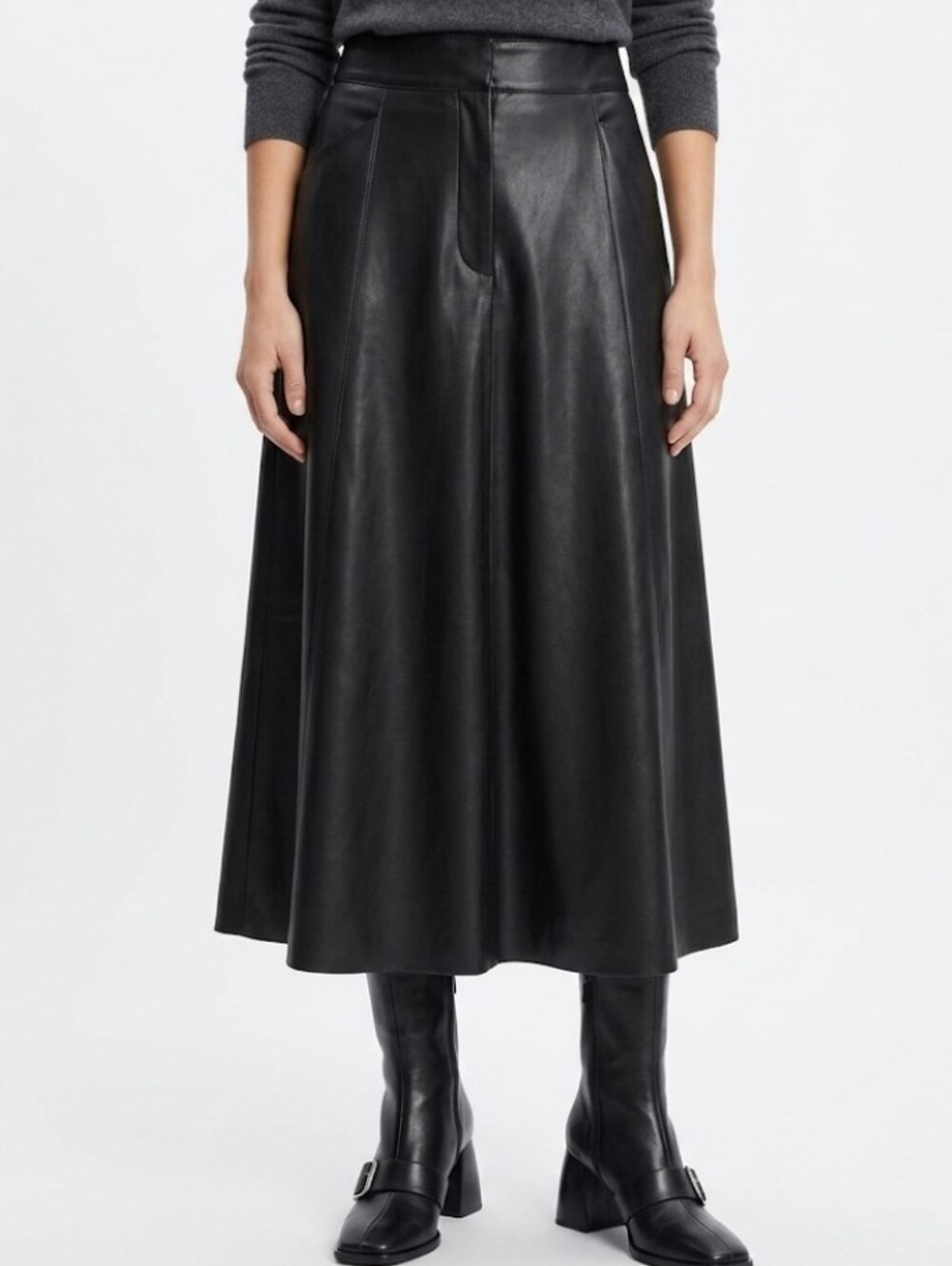 Zara Faux Leather Skirt Size 28